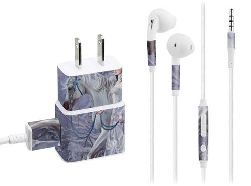 Fairy with Horse in Snow by Nene Thomas Phone Charger Skin